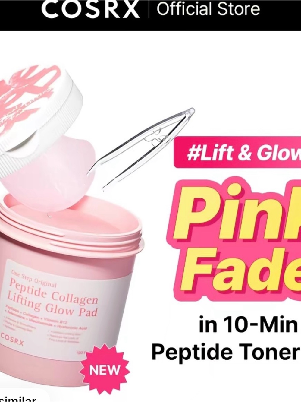 COS Pink Peptide Collagen Lifting Glow Pads